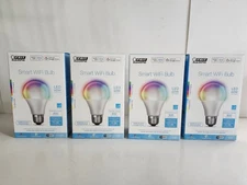 Pack of 4 Feit Smart Wi-Fi Bulb Color Changing OM60/RGBW/CA/AG 800 Lumens