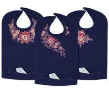 Classy Pal Women's Waterproof Adult Bib 3 Pack Chrysanthemum