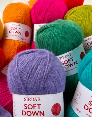 Sirdar Soft Down DK Garn 100g Wolle/Acryl Mischung Stricken Häkeln alle 16 Farben