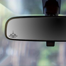 Lotus Car Mirror Sticker | Minimalist Vinyl Interior Decal