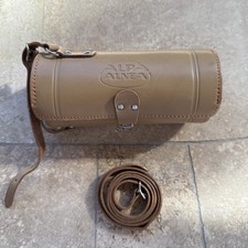 ✅ FUNDA RÍGIDA DE CUERO ORIGINAL ALPA ALNEA REFLEX 7 X 3 Como Nueva - Estado