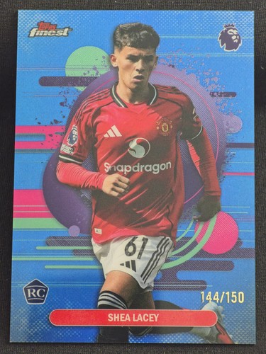 Shea Lacey /150 Blue Refractor 2025-26 Topps Finest EPL #172 Manchester United