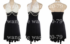 New Ice Figure Skating Dress Figure Skating Dress For Competition black white