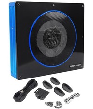 Rockville RW8CA 600W Low Profile Under-Seat Active Car Subwoofer, 2 Ohm, Deep...