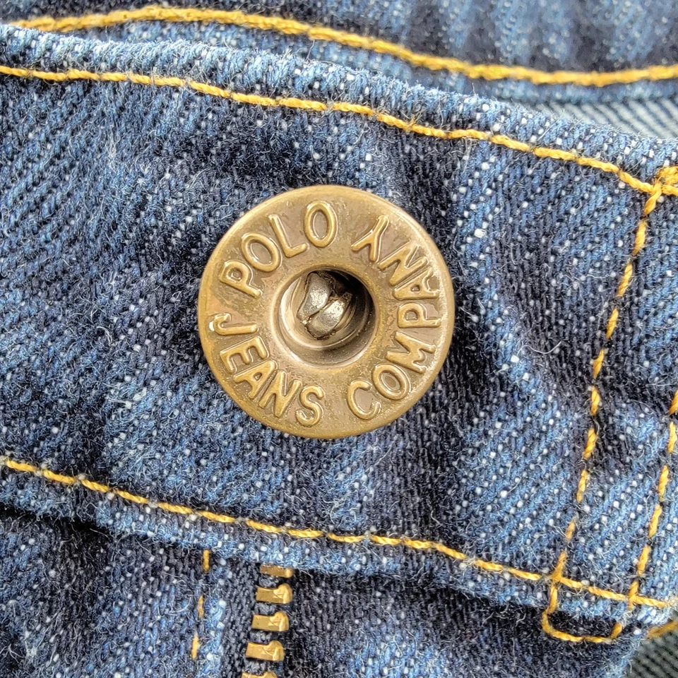 Pantalones cortos de mezclilla Polo Ralph Lauren Jeans Banner para hombre 34 azul lavado oscuro vintage Foto 4 de 4