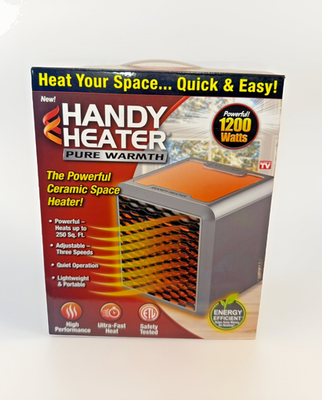 #ad HANDY HEATER 1200 Watts Pure Warmth Ceramic Space Heater NEW IN BOX $22.99