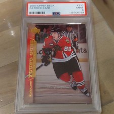 Upper Deck 2007-08 Young Guns Patrick Kane Rookie #210 Chicago Blackhawks PSA 9
