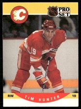1990-91 PRO SET TIM HUNTER CALGARY FLAMES #423