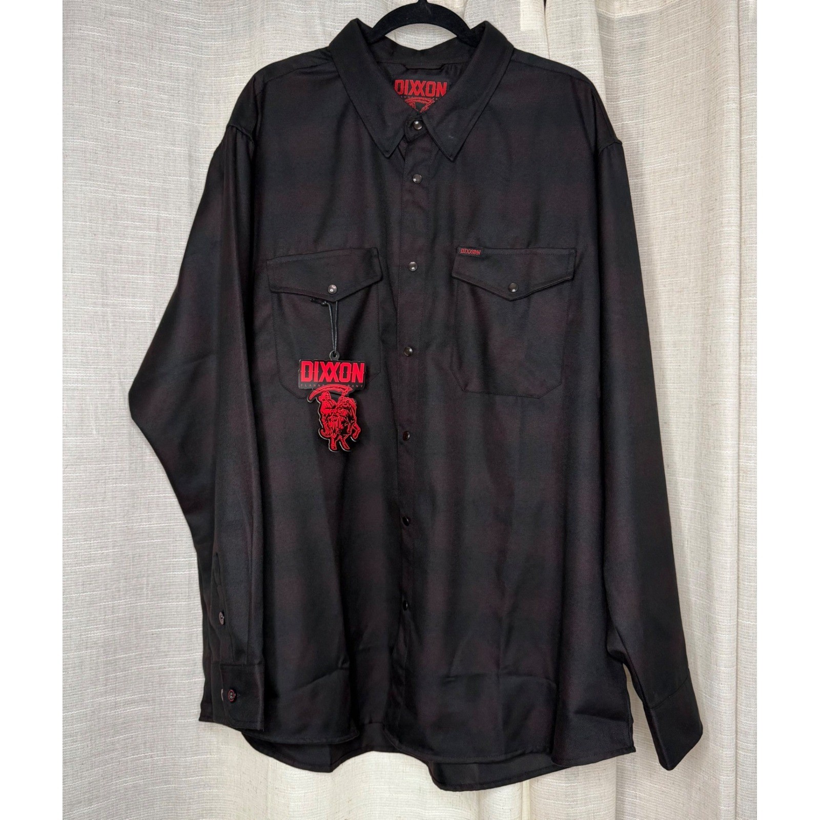 NWT Dixxon Flannel Darkness Plaid Pearl Snap Shirt Men's Size 3X Limited Edition image 2