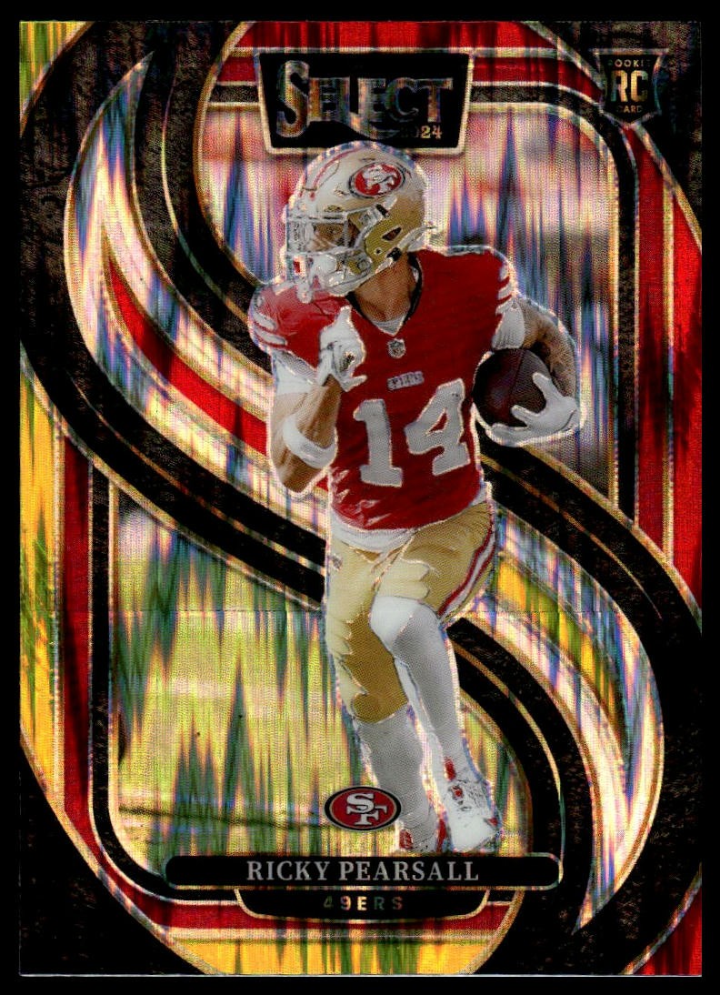 2024 Panini Select #173 Ricky Pearsall Red & Yellow Prizm Shock