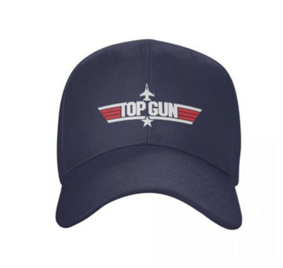 Top Gun Jet Logo Used Look Trucker Cap