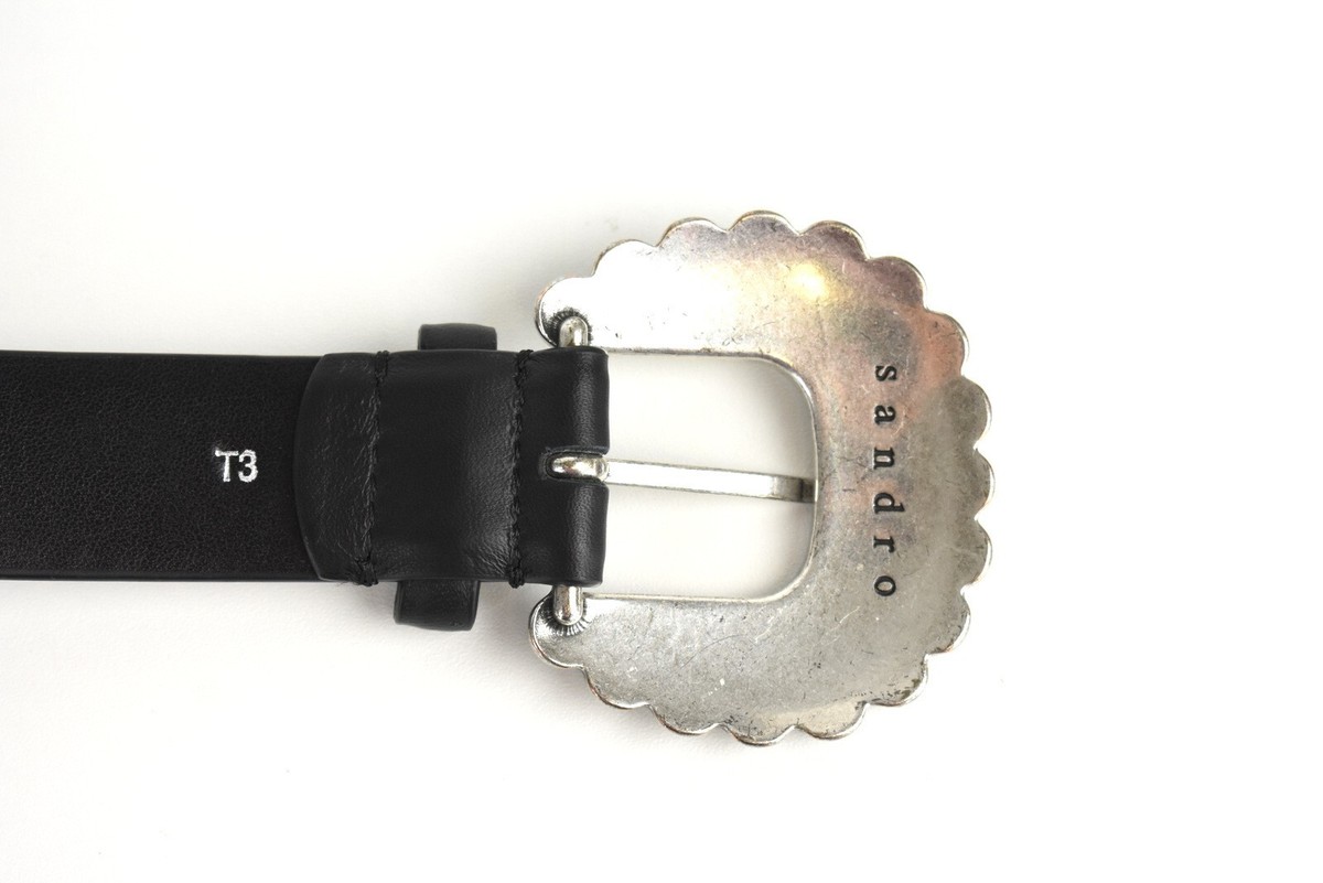 Sandro Cow Leather Waist Belt Leather belt in Black Brown for Men | Sandro Paris main image 2