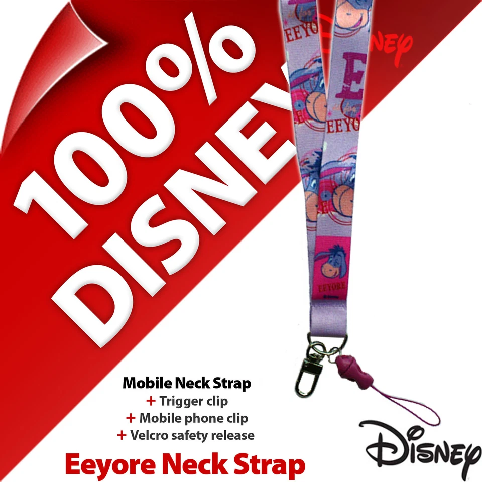 New Disney Eeyore Lanyard/Neck Strap (Winnie The Pooh) Mobile Phone KEY ID Badge - Изображение 2 из 4