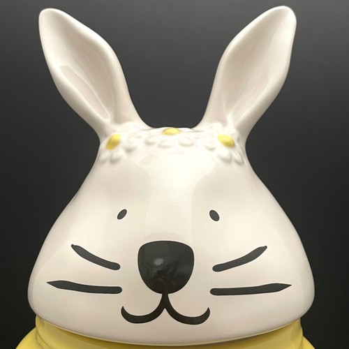Rae Dunn FLOWER CHILD Large Letter Easter Bunny Cookie Jar China 13.5" Tall - Picture 11 of 12