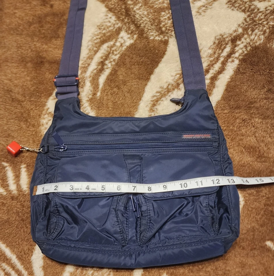 Bolso de Viaje Bandolera Mensajero Hedgren Azul Muti Bolsillo  Foto 4 de 4