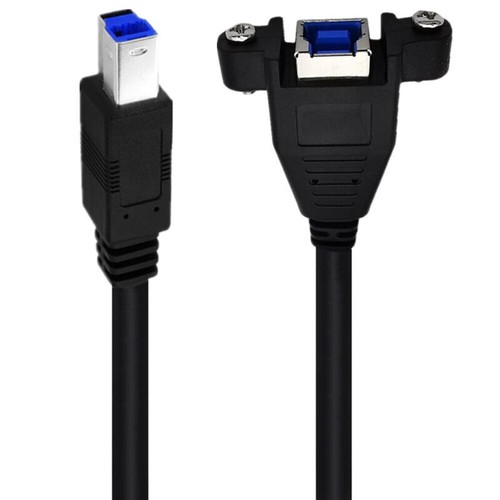 USB 3.0 Type B to USB B Panel Mount Extension Cable | Male to Female | 0.5m - Picture 2 of 3