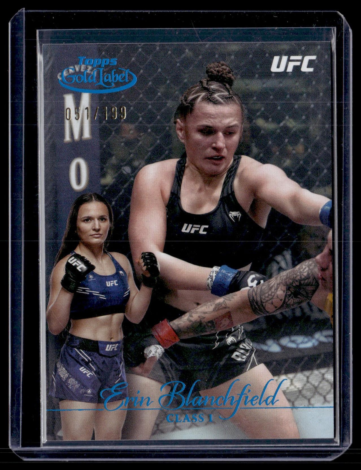 2024 Topps Chrome UFC #65 Erin Blanchfield Aqua Refractor #/199