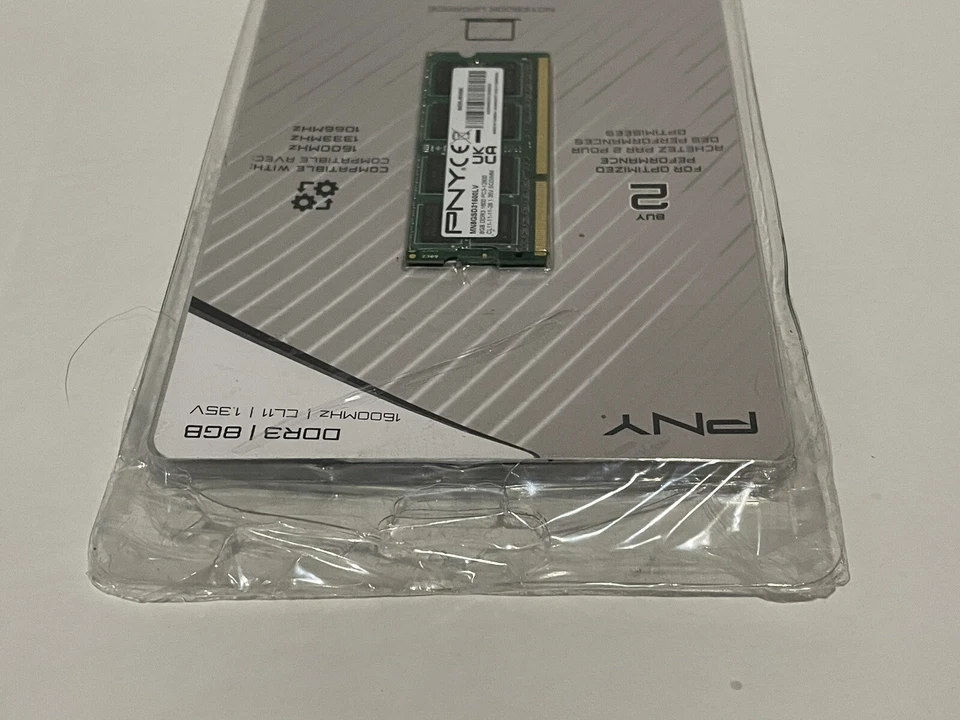 PNY DDR3 8GB 1600MHz PC3-12800 CL11 SO-DIMM Laptop Upgrade MN8GSD31600LV - Image 3 of 4