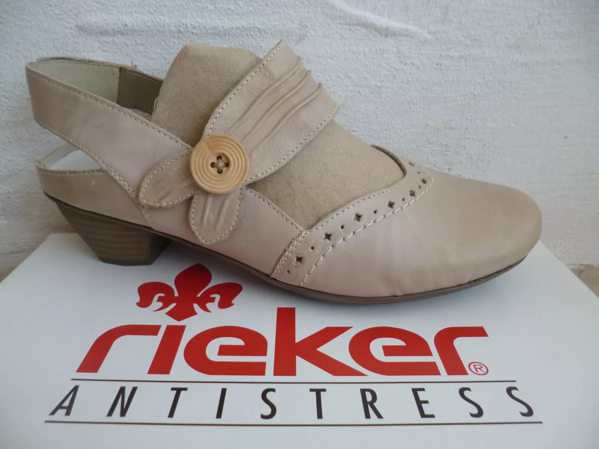 Rieker Sling Court Ballerina Ballet Flats Shoes Sandals Leather |