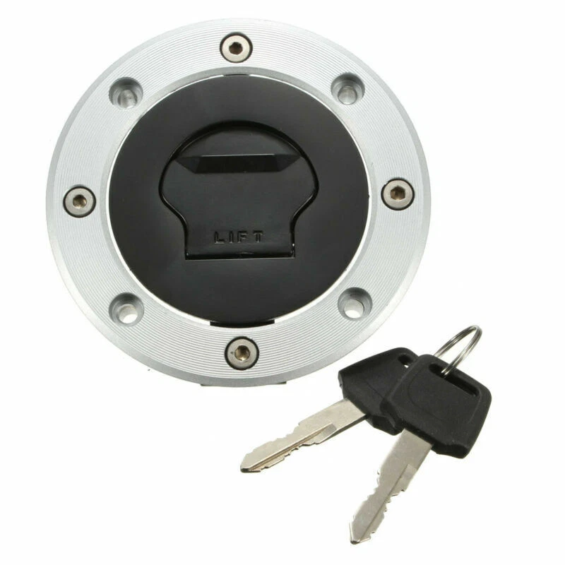 1pcs Tank Cap Cover & 2x Keys For SUZUKI GSXR 600 750 1000 Katana Parts — 第 3/4 张图片