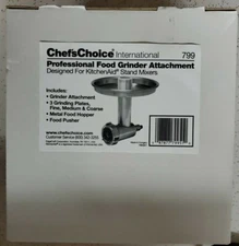 Chef's Choice Professional Metal Food Grinder Attachment for Kitchen Aid Stand 