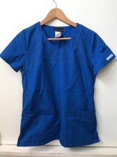 Scrubs Cherokee Women'sV-Neck Embroidered Top 2927 BLUE Size XS