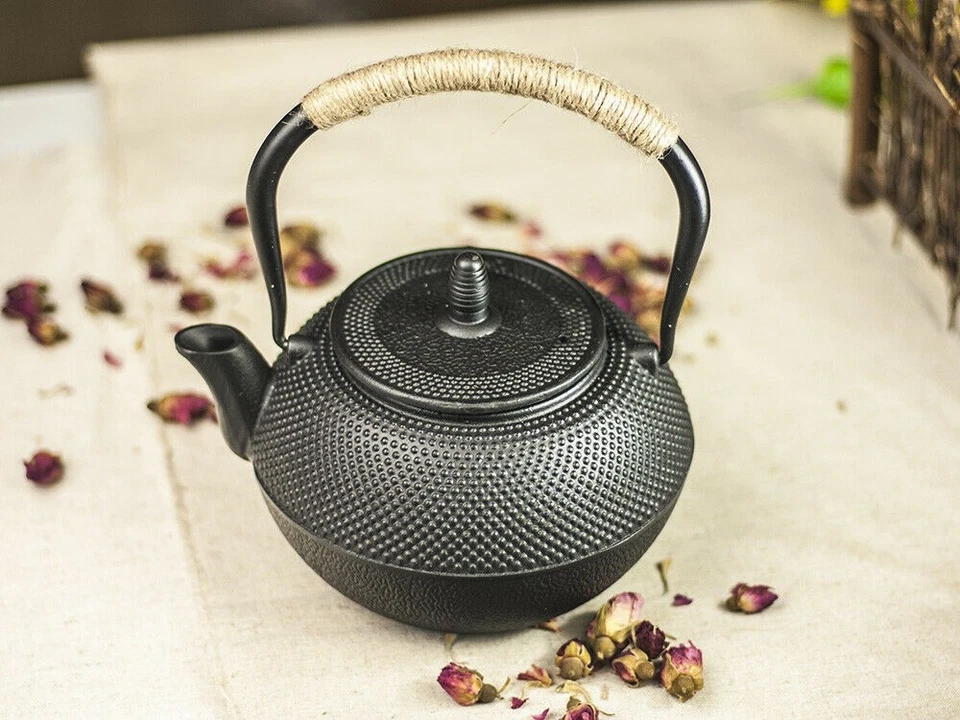 1.2L Pure Raw Cast Iron No-Coating Teapot Kettle with infuser For Puer Tea - Image 3 of 4
