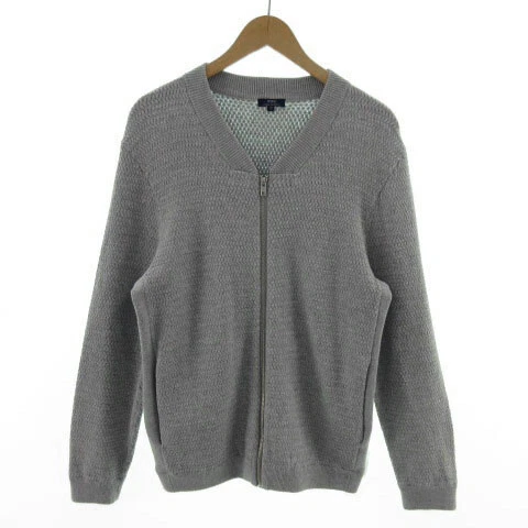 Urban Research Items Jacket Knit Cotton Blend Gray 38 Mens
