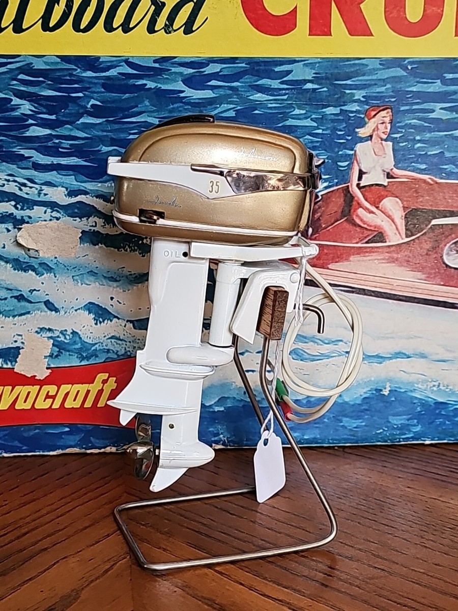 K&O 1957 Johnson Golden Javelin 35 HP Toy Outboard Motor (Dave