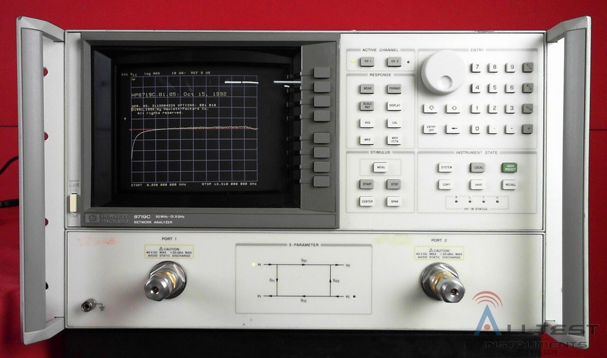 HP Agilent 8719C Vector Network Analyzer, 50 MHz to 13.5 GHz