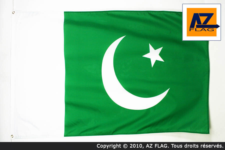 Drapeau Pakistan 150x250 cm grand format extérieur pavillon pakistanais avec œillets