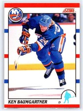 1990 Score Canadian #265 Ken Baumgartner  Hockey New York Islanders Rookie