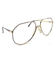 Vintagw Carrera Movado 5852 Sunglasses Frames Gold Dark Red Avaitor 60mm X46