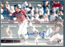 2021 Stadium Club Andy Young Red Foil Auto Rookie RC SP #/50 Diamondbacks