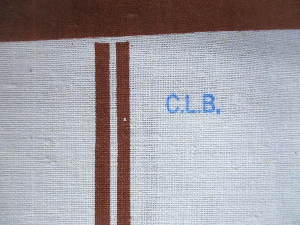 Lot de 3 torchons imprimés en coton neuf marron fleurs CLB  vintage - Photo 2/4