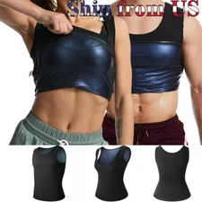 Women & Man Men Body Sweat Shaper Sauna Vest Slimming Gym Yoga Sports Thermal US