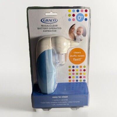 Graco Nasal Clear Aspirator Battery Operated Ages 0+ Clear Stuffy Noses SEALED!