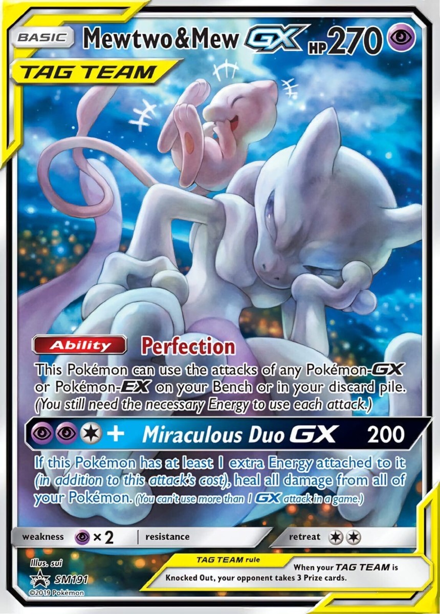 ミュウツー＆ミュウGX TAG TEAM Tag Team Mewtwo & Mew GX Pokemon Card Art Poster | eBay