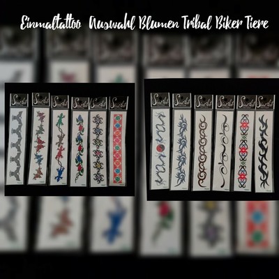 Tattoo Skin- Art Waterproof Tattoo Einmal  Body-,Sticker Auswählen