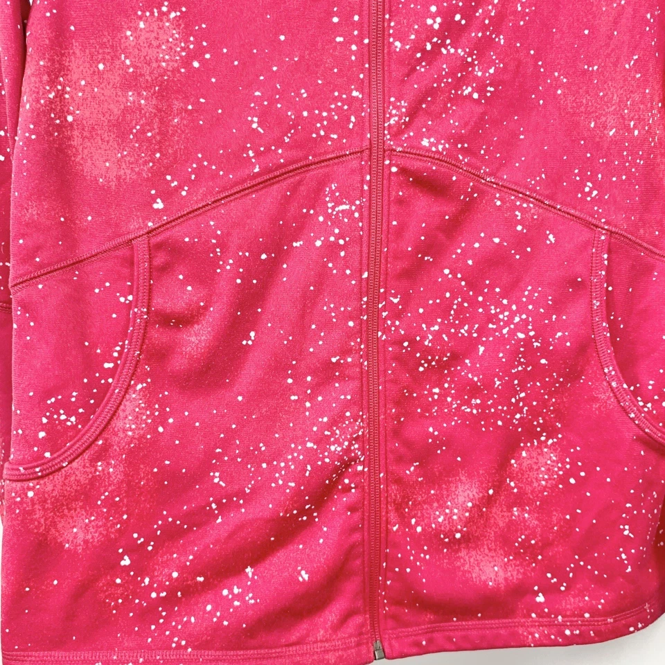 Chaqueta The North Face Mujer Grande Cremallera Frontal Sudadera Abrigo Rosa Blanco Estampado Foto 4 de 4