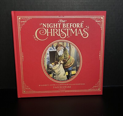 The Night Before Christmas Hardcover by Clement C Moore NEW FAO Schwarz