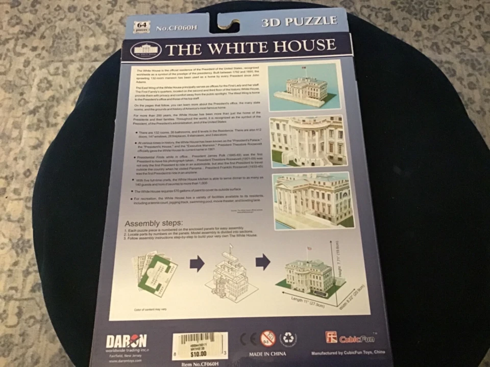 NIP 3D Puzzle White House 64 Pieces bi Daron - Image 2 of 2