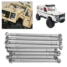 US (Silver)8PCS Metal Full Car Tie Rod Tie Lever Link Pull Rod For MN86 Series