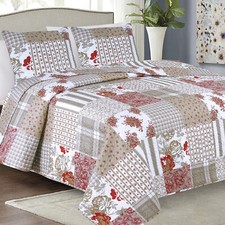 Tagesdecke Steppdecke Bettüberwurf 180x220 220x240 Grau Blau Schwarz Braun Beige