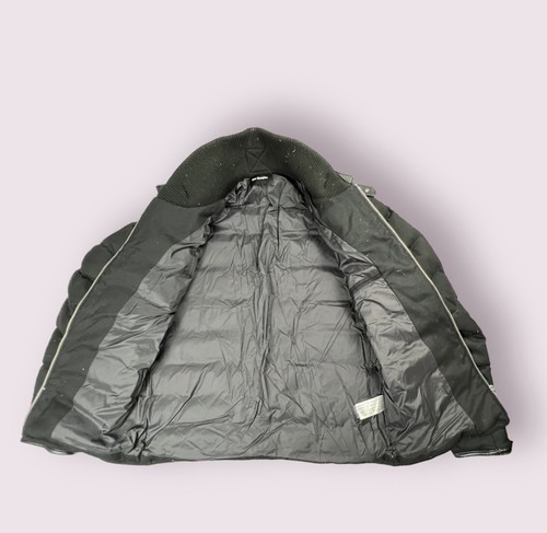 THE KOOPLES Black Men’s Quilt Down Jacket Puffer Style Ribbed Bomber Size L - Picture 7 of 11
