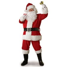 Men's Deluxe Santa Suit Christmas Adult Santa Claus Costume Christmas