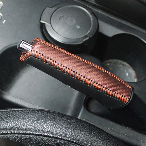 1x Universal Car Gears Handbrake Cover Shift Lever Cover Collars Handbrake Cover - Picture 4 of 11