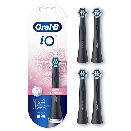 4 Pack Genuine Oral-B iO Ultimate Clean Replacement Brush Heads Black Brand NEW~ - Picture 8 of 9