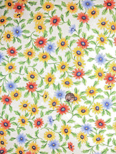 THREE COLOR DAISY FABRIC 34 inches