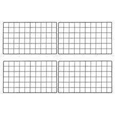 4 Pcs 20x12" Wire Grid Panel Iron Decorative Wall Grid Black